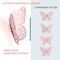 3D Gold Butterfly Wall Decor 3 Sizes 4 Styles Butterfly Party Decorations Cake Decorations Removable Stickers Wall Decor Room Mural Metallic Kids (Pink, 48Pcs)